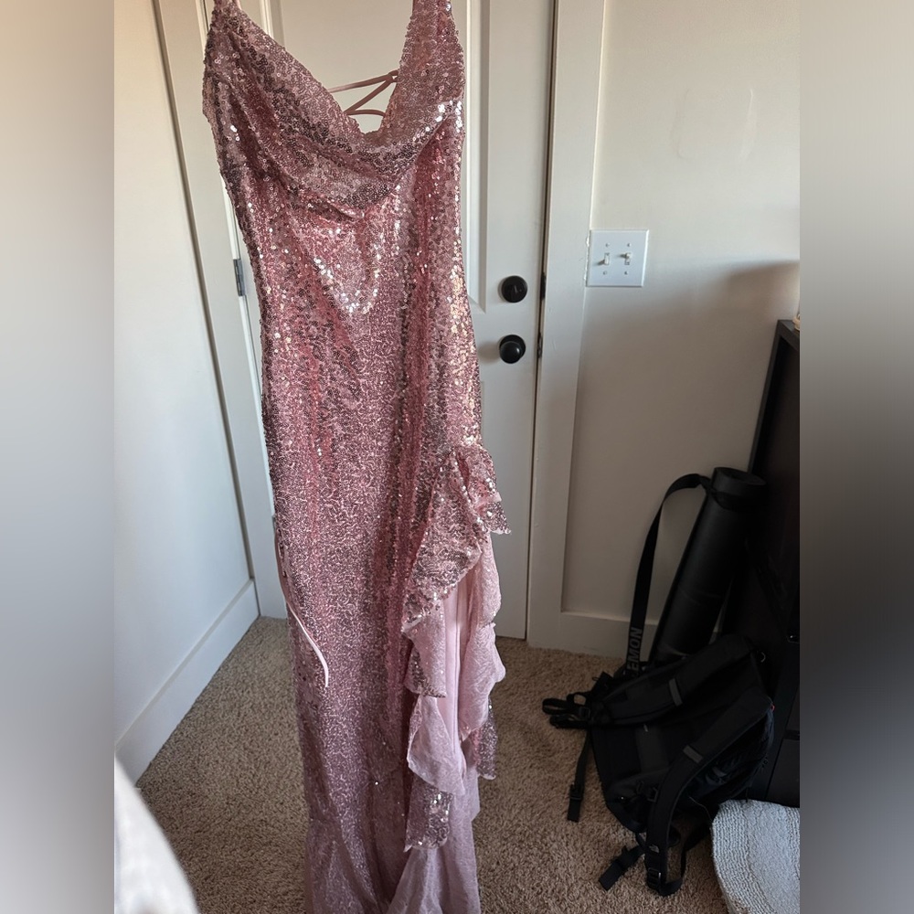 Pink Sparkly Prom Dress